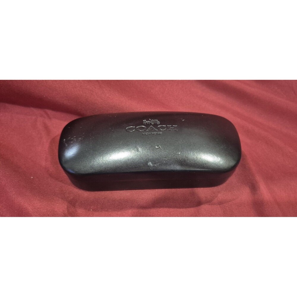 Coach New York Black Hard Clamshell Eye Glass Case Eyeglass Sun Glasses Holder